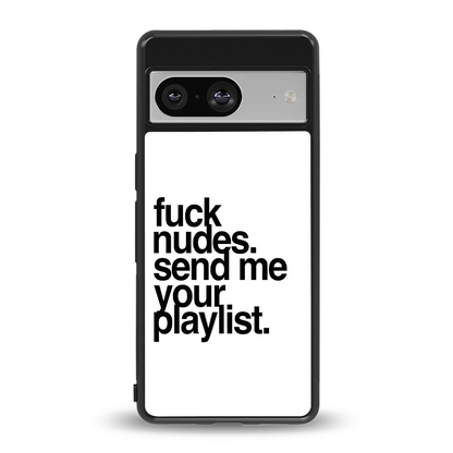 Playlist back phone cover | glass case for google pixel 8