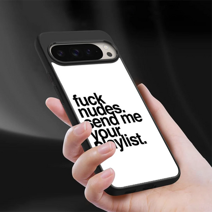 Playlist sleek google pixel 9 pro cover with tempered glass back and TPU edges