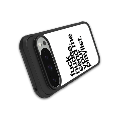 Playlist stylish phone case for google pixel 9 pro xl | glossy glass and slim fit