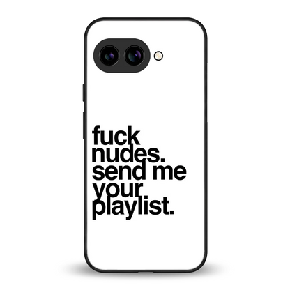 Playlist back phone cover | glass case for google pixel 9a