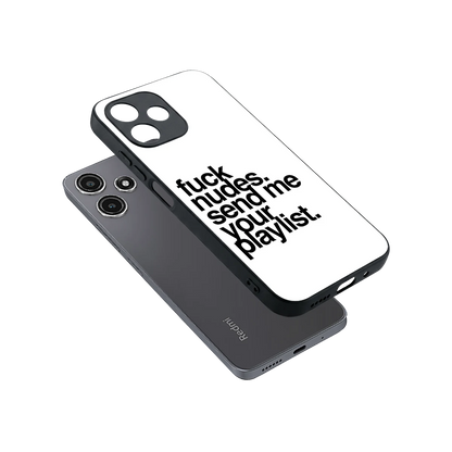 Playlist sleek redmi 12 5g cover with tempered glass back and TPU edges