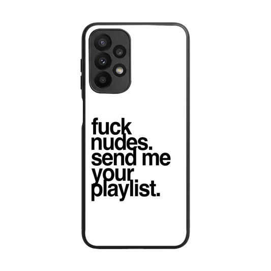Playlist back phone cover | glass case for samsung galaxy a23