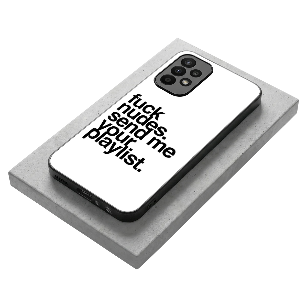 Playlist stylish phone case for samsung galaxy a23 | glossy glass and slim fit