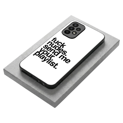 Playlist stylish phone case for samsung galaxy a23 | glossy glass and slim fit