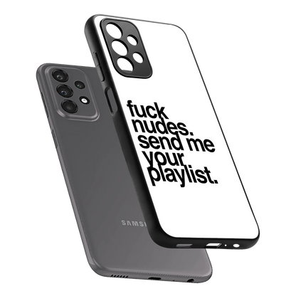 Playlist sleek samsung galaxy a23 cover with tempered glass back and TPU edges
