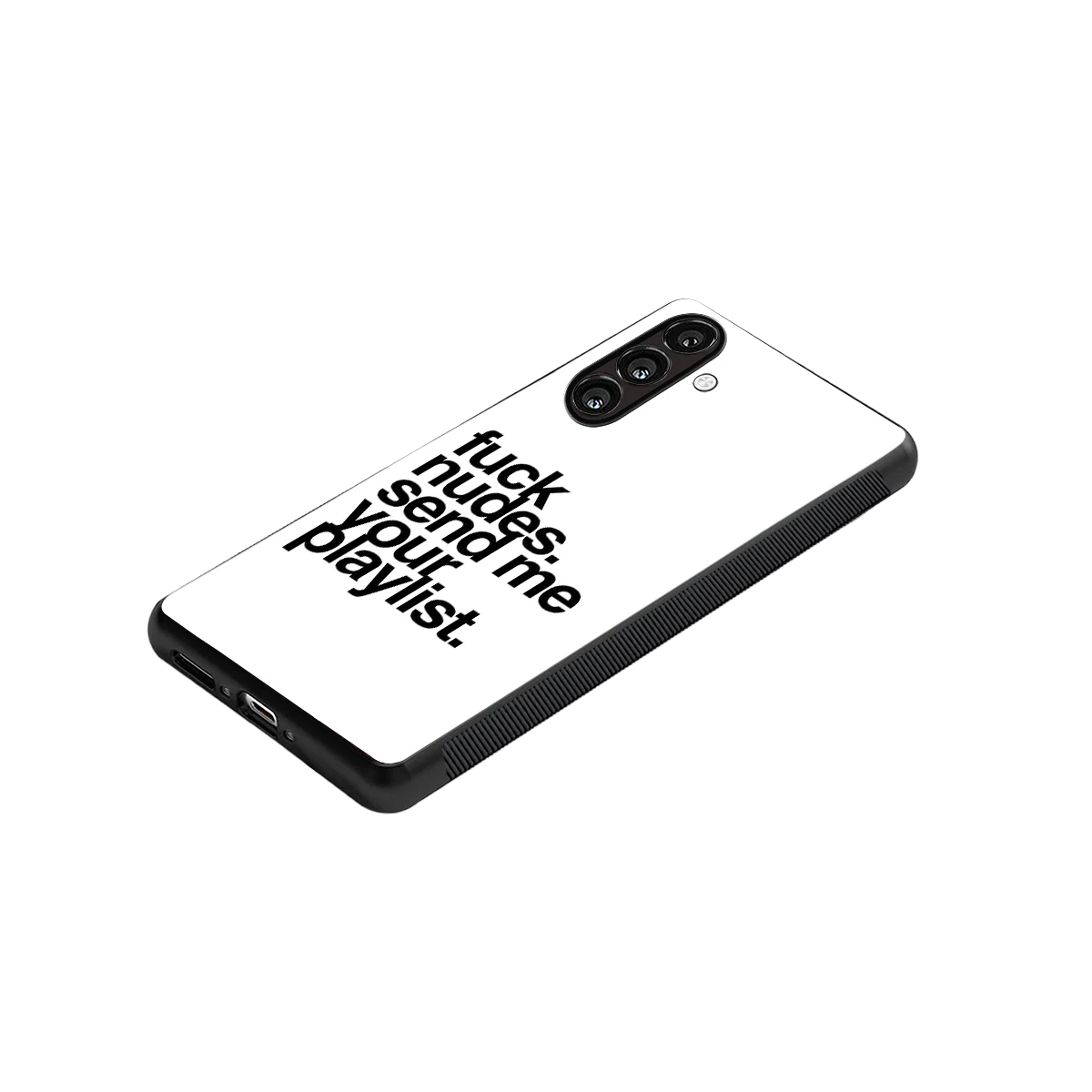 Playlist stylish phone case for samsung galaxy a55 5g | glossy glass and slim fit