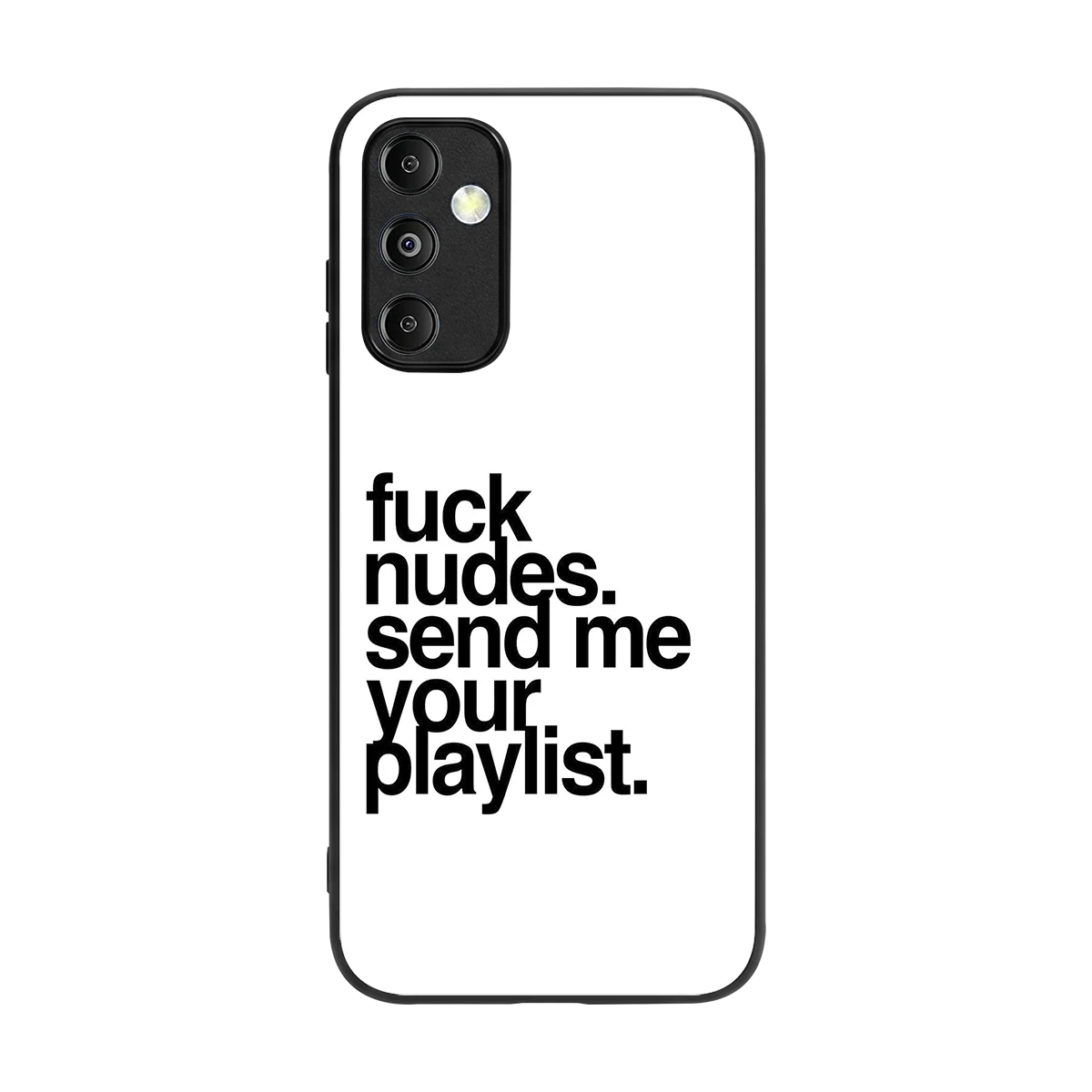 Playlist back phone cover | glass case for samsung galaxy m14 5g