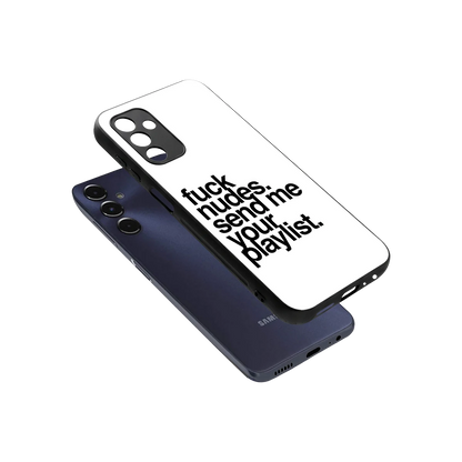 Playlist sleek samsung galaxy m14 5g cover with tempered glass back and TPU edges