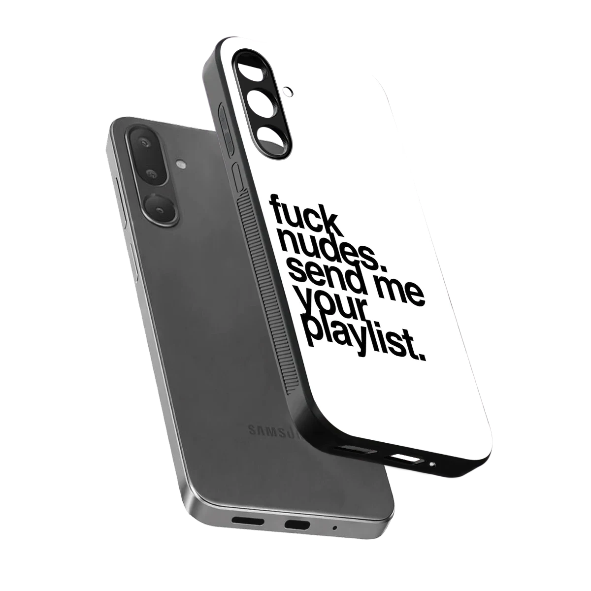 Playlist sleek samsung galaxy m56 5g cover with tempered glass back and TPU edges