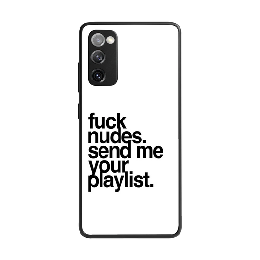 Playlist back phone cover | glass case for samsung galaxy s20 fe