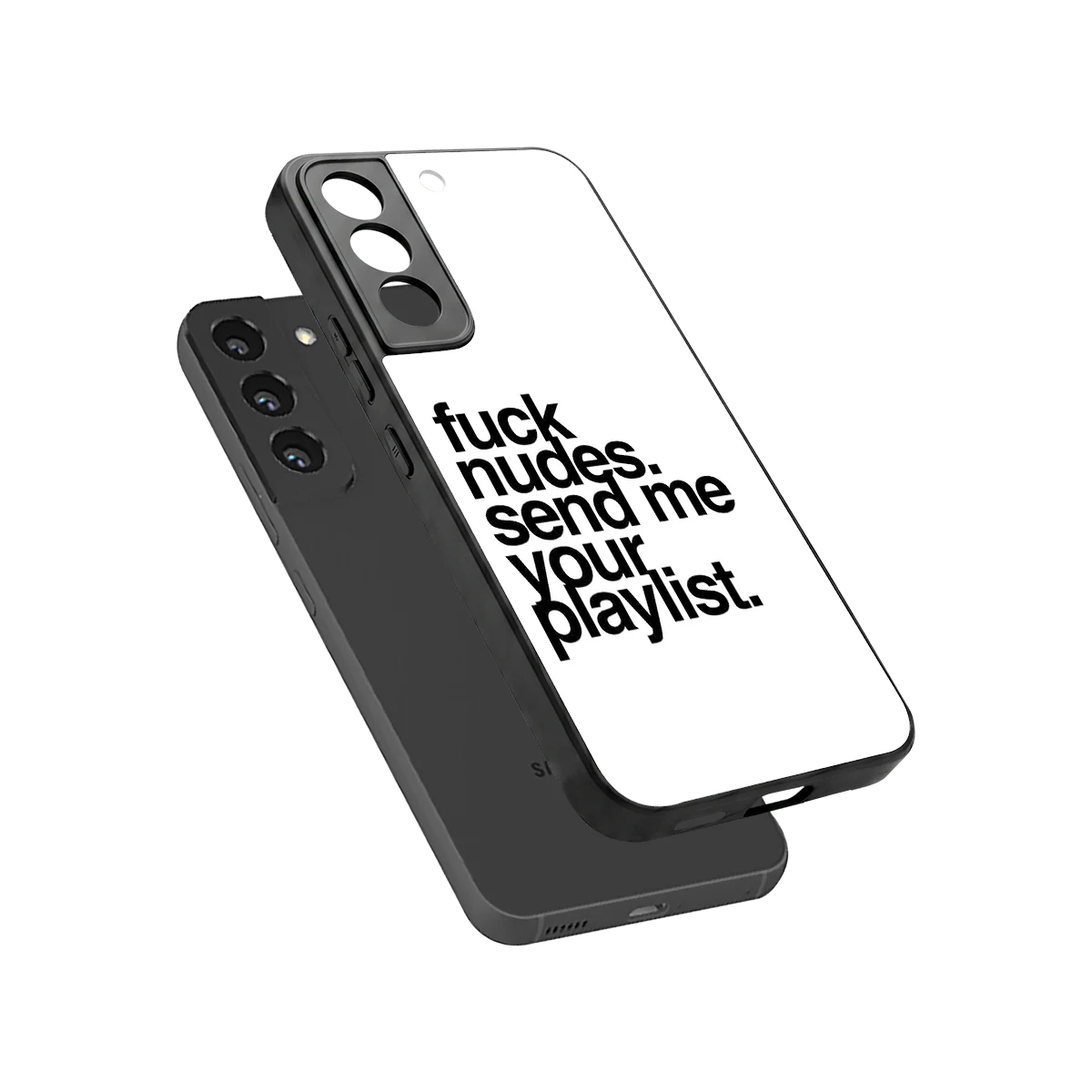 Playlist sleek samsung galaxy s22 cover with tempered glass back and TPU edges