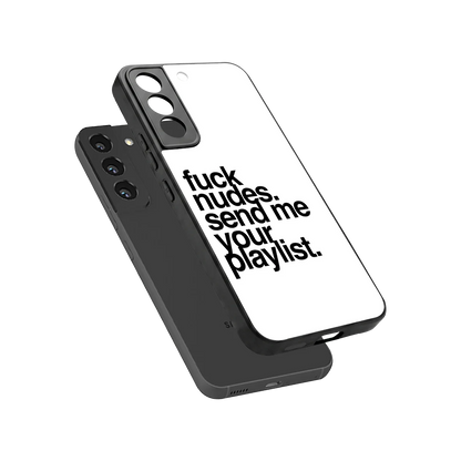 Playlist sleek samsung galaxy s22 cover with tempered glass back and TPU edges