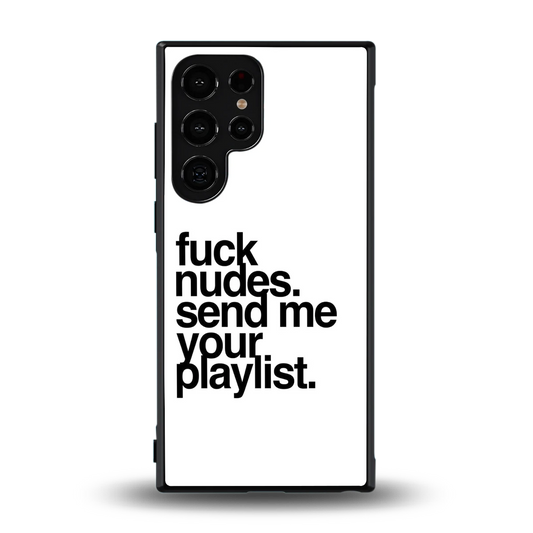 Playlist back phone cover | glass case for samsung galaxy s24 ultra
