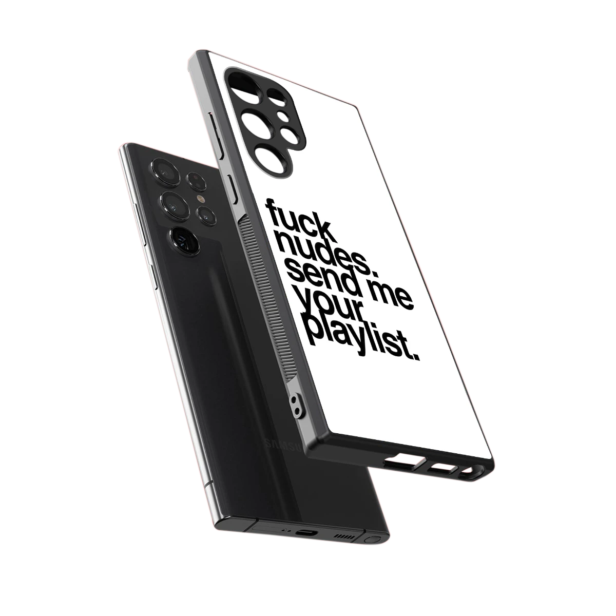 Playlist sleek samsung galaxy s23 ultra cover with tempered glass back and TPU edges