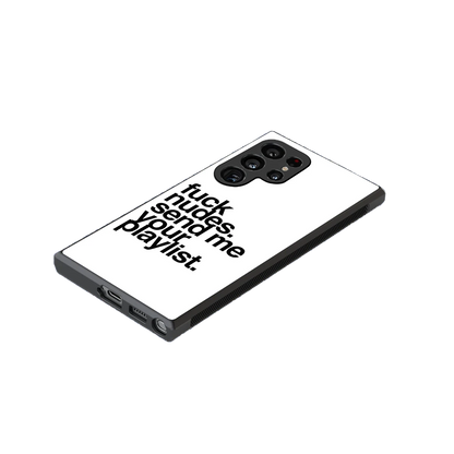 Playlist stylish phone case for samsung galaxy s23 ultra | glossy glass and slim fit