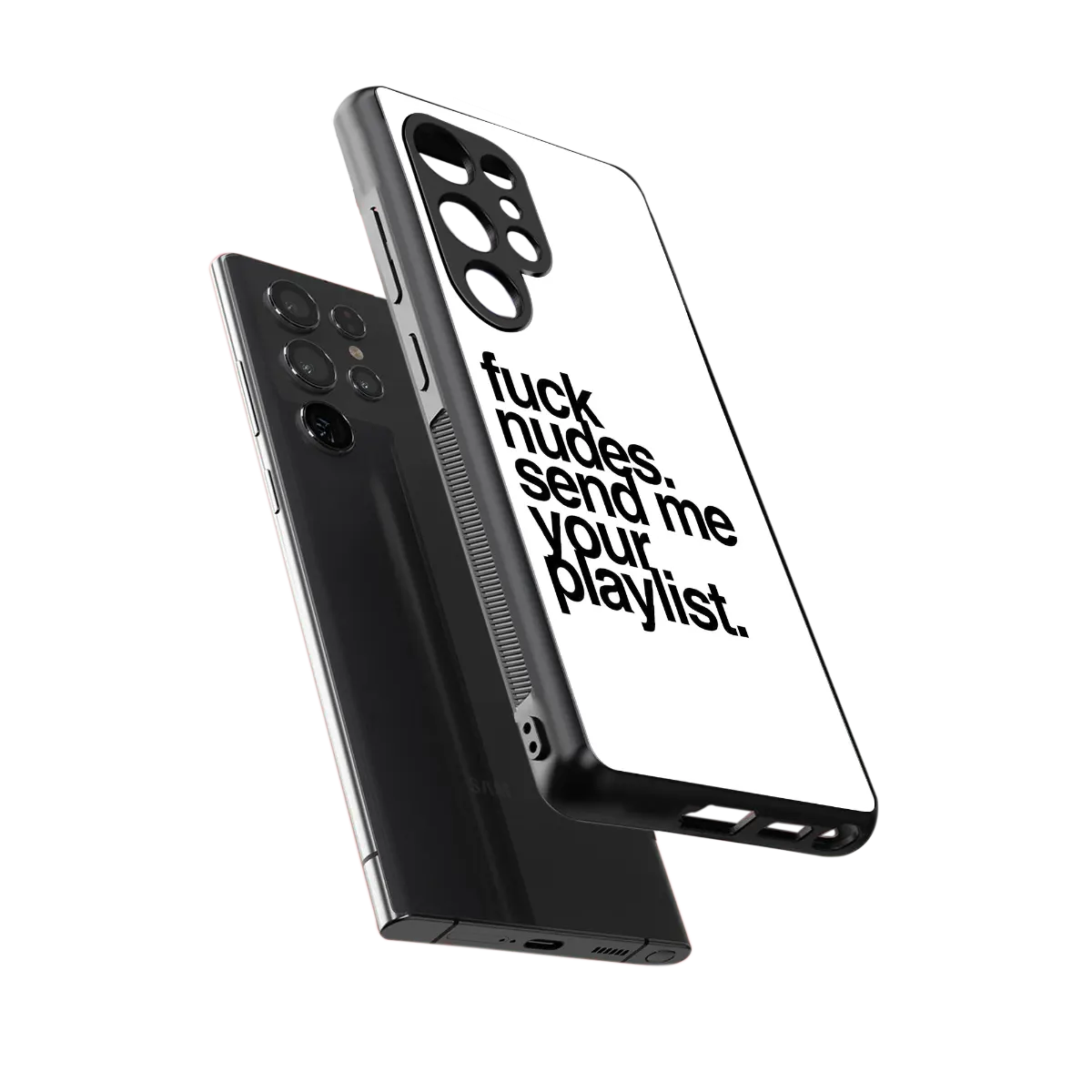 Playlist sleek samsung galaxy s25 ultra cover with tempered glass back and TPU edges