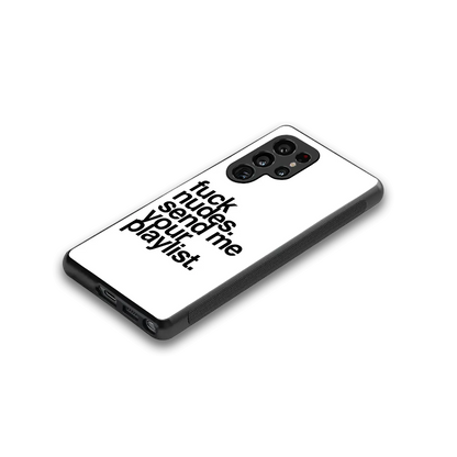 Playlist stylish phone case for samsung galaxy s25 ultra | glossy glass and slim fit