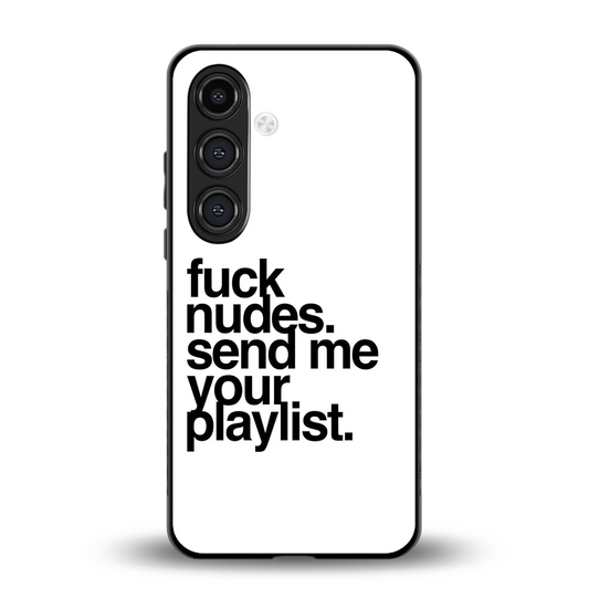 Playlist back phone cover | glass case for samsung galaxy s25