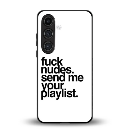 Playlist back phone cover | glass case for samsung galaxy s24