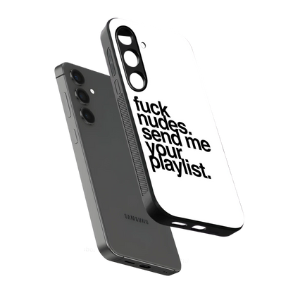 Playlist sleek samsung galaxy s25 cover with tempered glass back and TPU edges