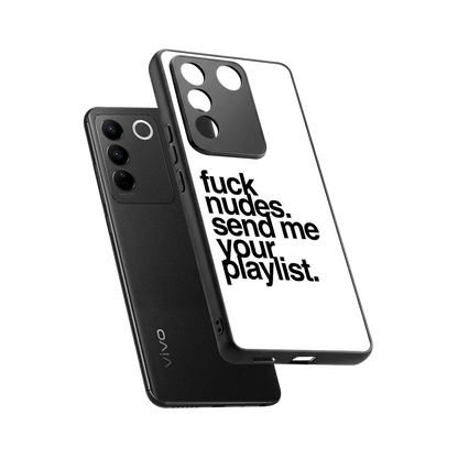 Playlist sleek vivo v27 5g cover with tempered glass back and TPU edges
