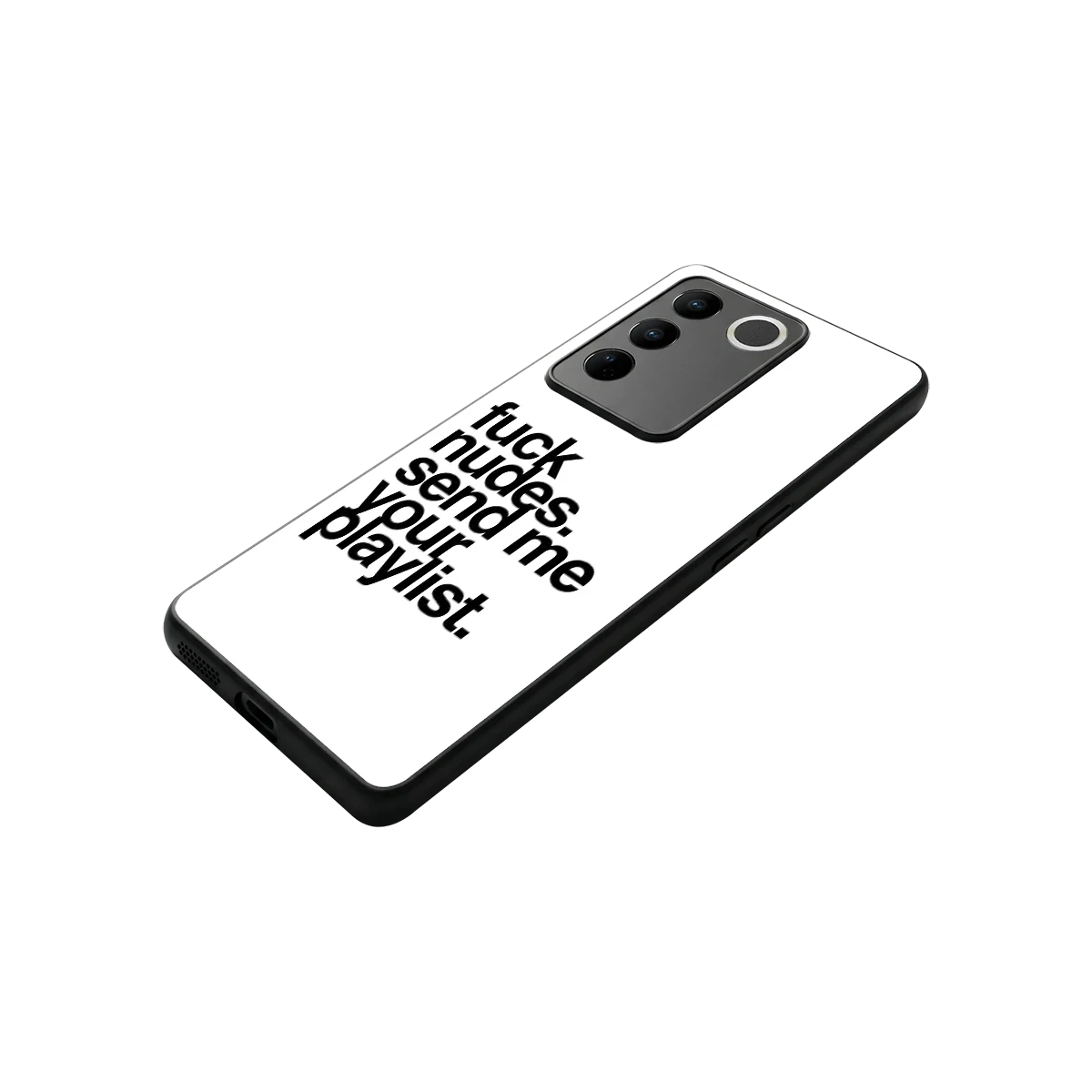 Playlist stylish phone case for vivo v27 5g | glossy glass and slim fit