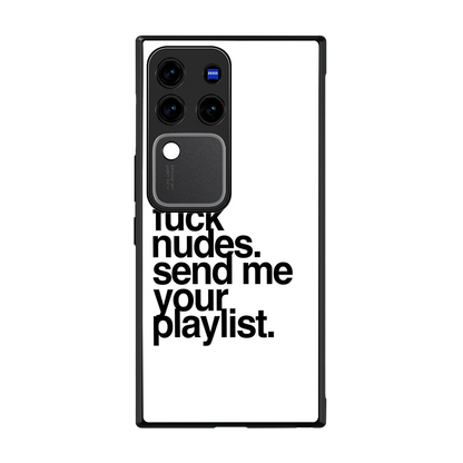 Playlist back phone cover | glass case forvivo v30 pro