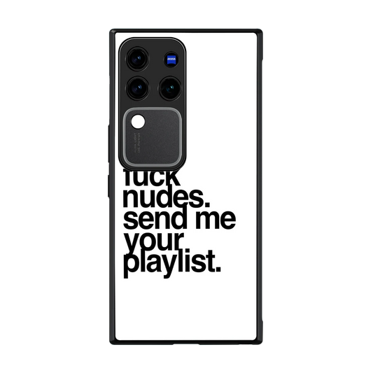 Playlist back phone cover | glass case forvivo v30 pro
