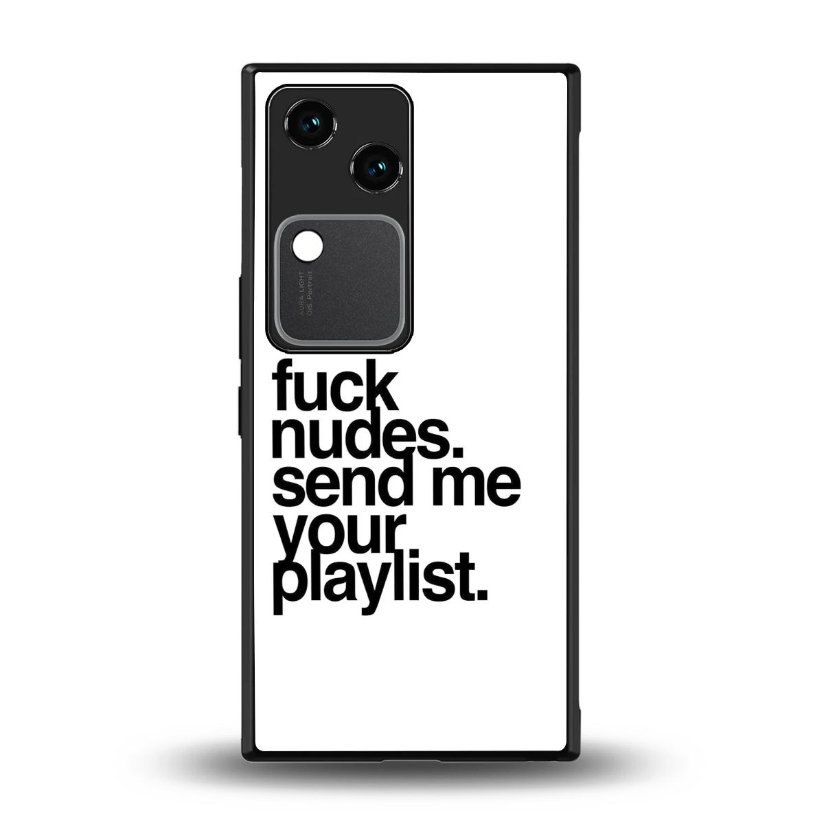 Playlist back phone cover | glass case for vivo v30