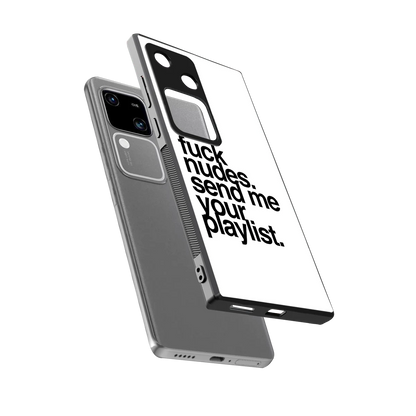 Playlist sleek vivo v30 cover with tempered glass back and TPU edges