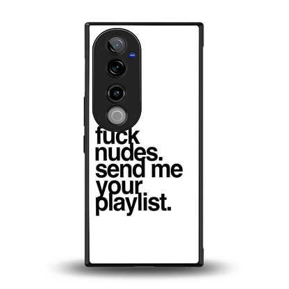 Playlist back phone cover | glass case for vivo v40 pro