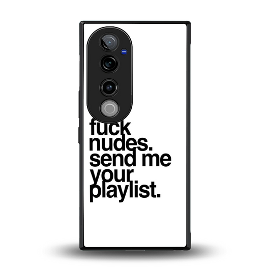 Playlist back phone cover | glass case for vivo v40 pro