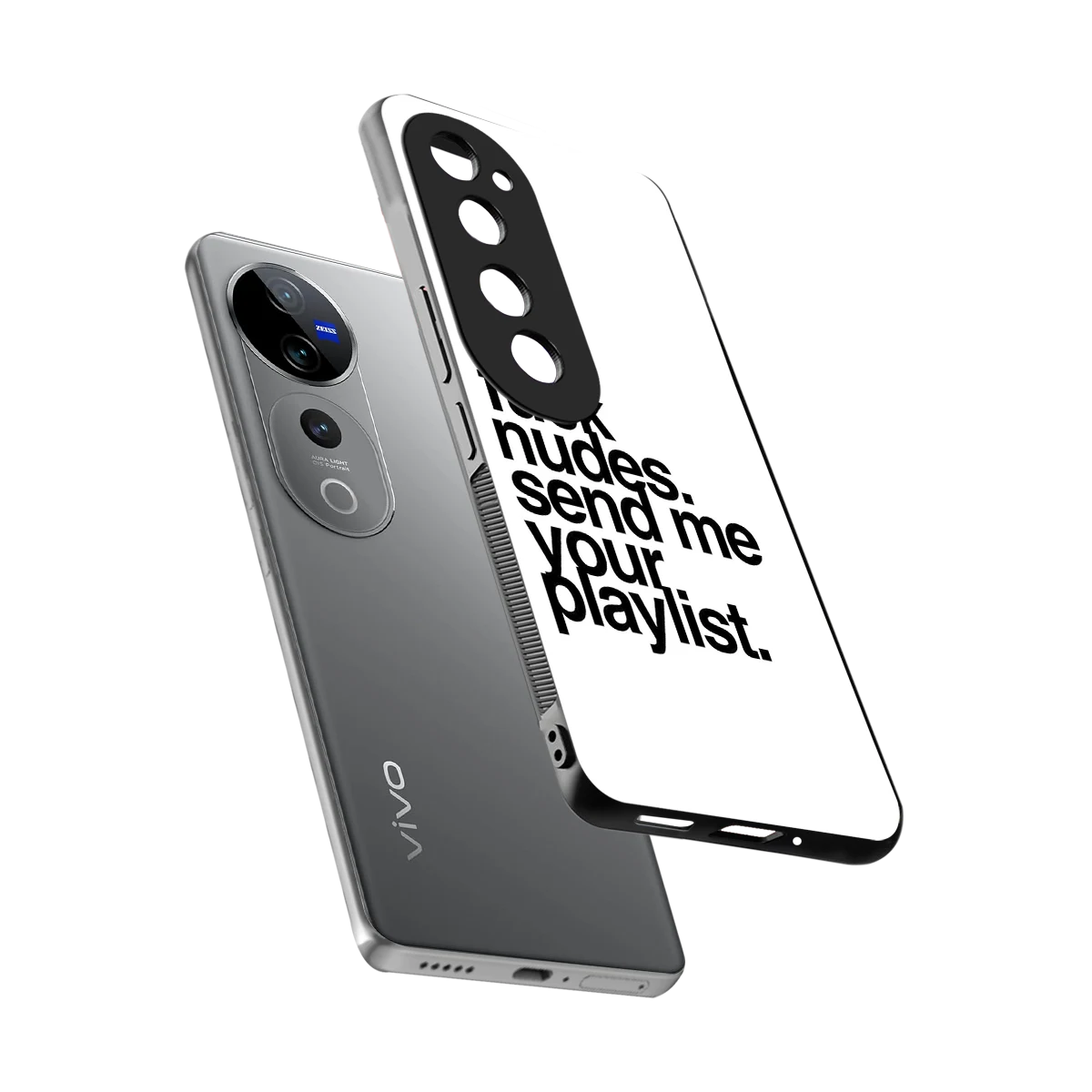 Playlist sleek vivo v40 pro cover with tempered glass back and TPU edges