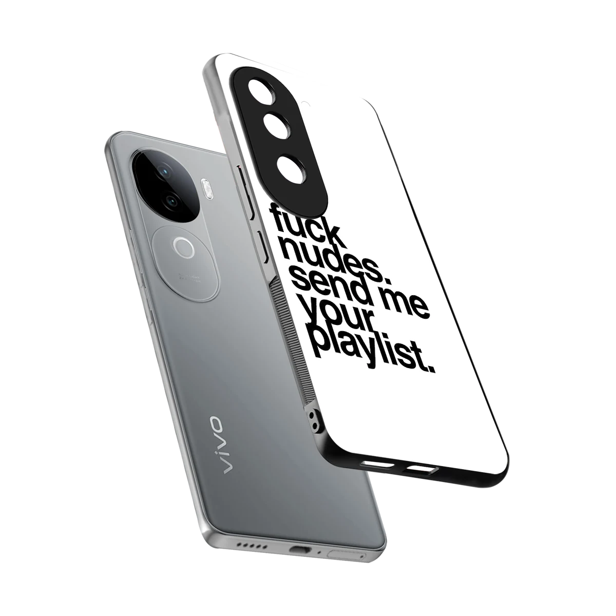 Playlist sleek vivo v40e cover with tempered glass back and TPU edges