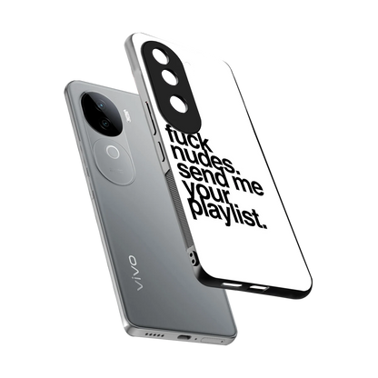Playlist sleek vivo v40e cover with tempered glass back and TPU edges