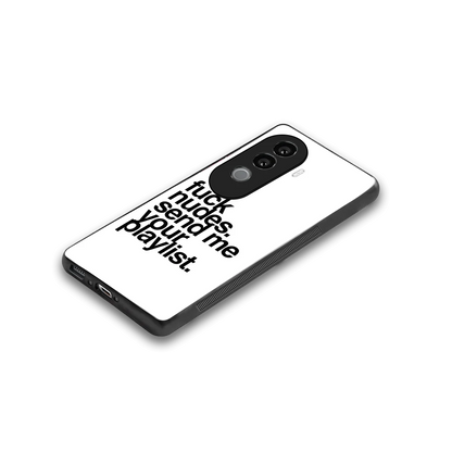 Playlist stylish phone case for vivo v40e | glossy glass and slim fit