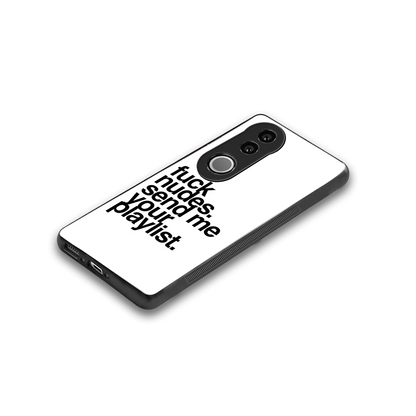 Playlist stylish phone case for vivo v50 | glossy glass and slim fit