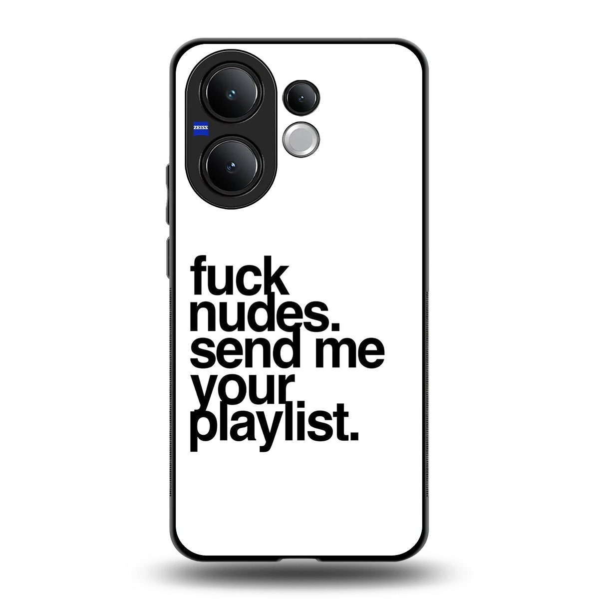 Playlist back phone cover | glass case for vivo v60