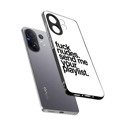 Playlist sleek vivo v60 cover with tempered glass back and TPU edges