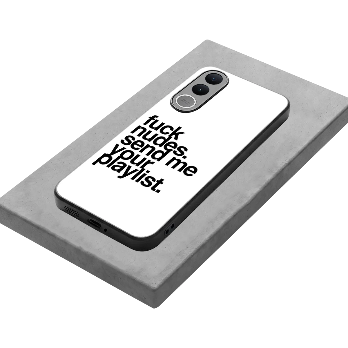 Playlist stylish phone case for vivo v70 fe | glossy glass and slim fit