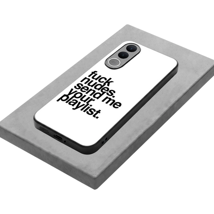 Playlist stylish phone case for vivo v70 fe | glossy glass and slim fit