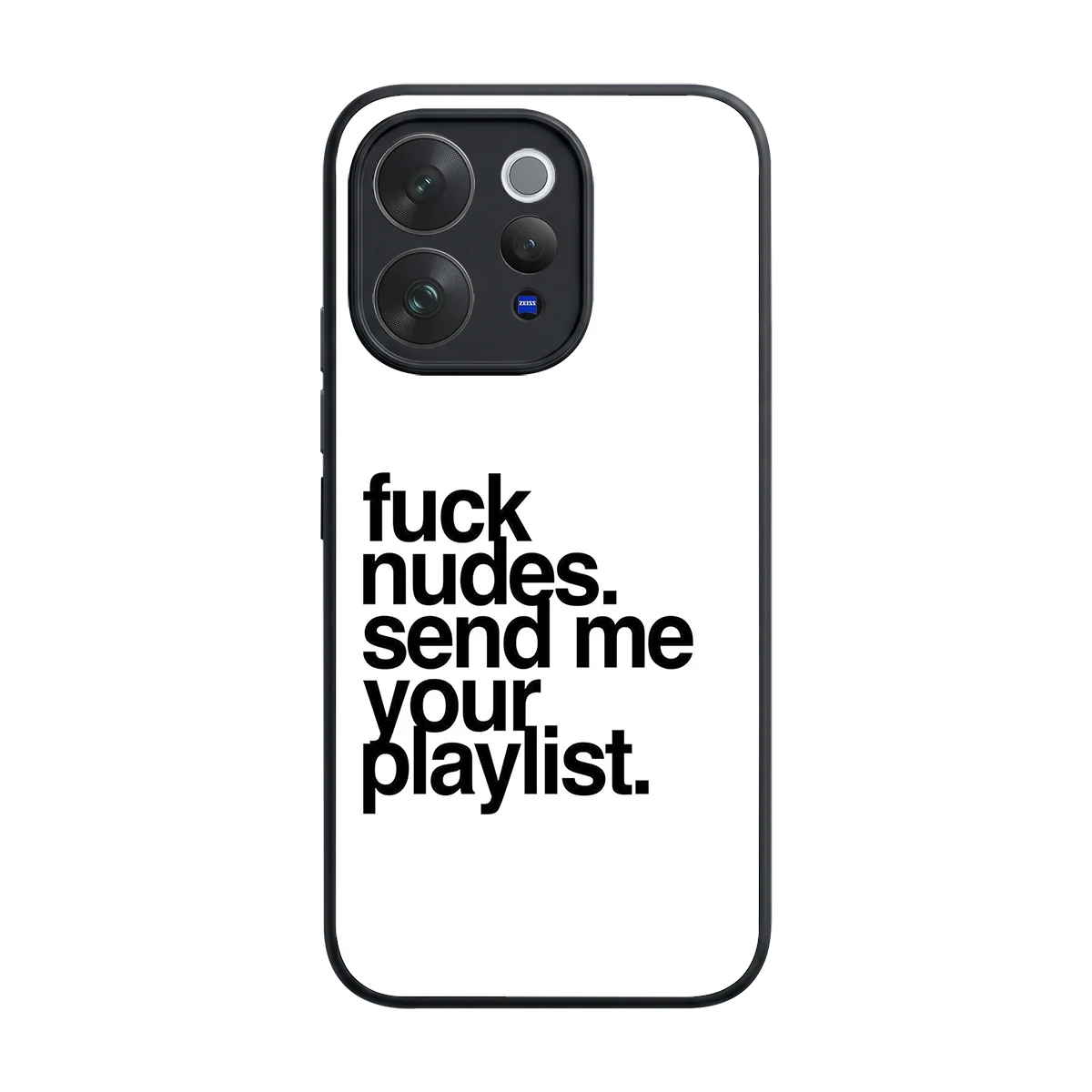 Playlist back phone cover | glass case for vivo v70 elite
