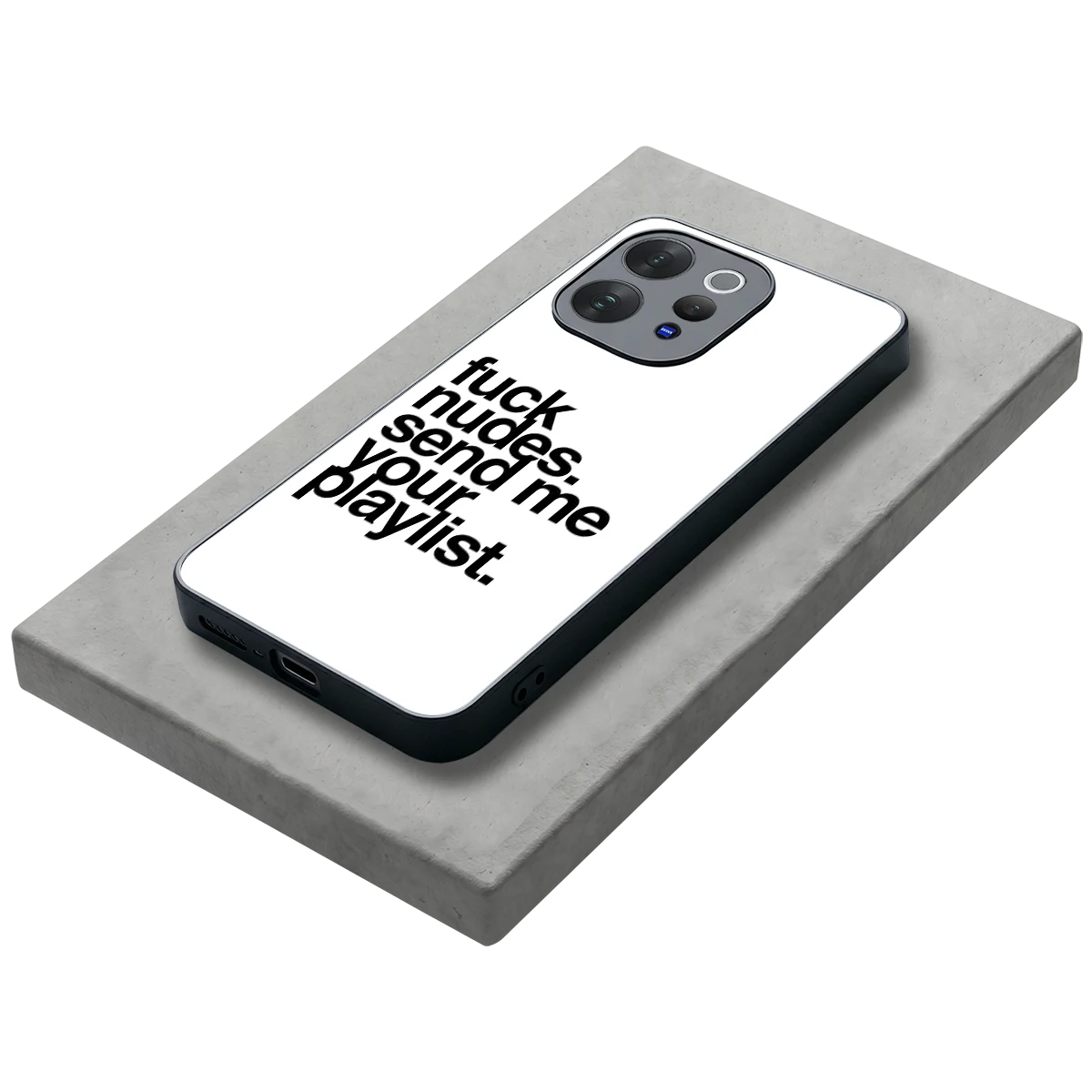 Playlist stylish phone case for vivo v70 | glossy glass and slim fit