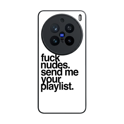 Playlist back phone cover | glass case for vivo x200 pro