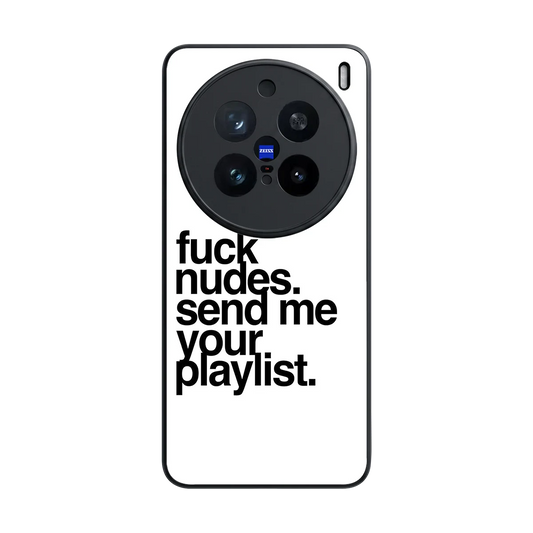 Playlist back phone cover | glass case for vivo x200 pro