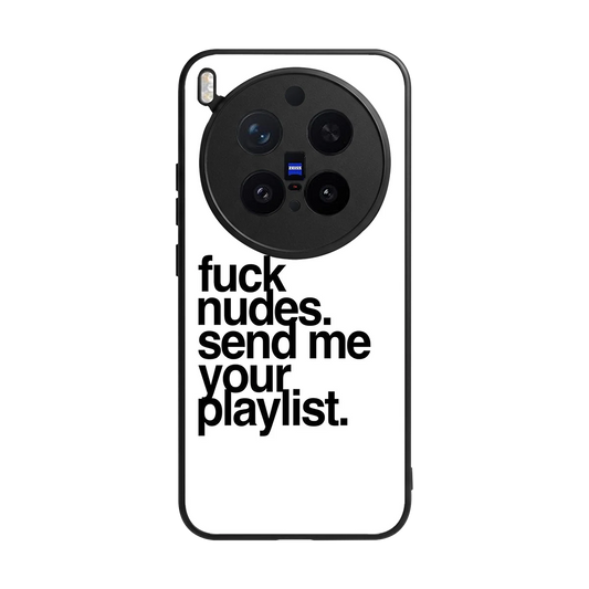 Playlist back phone cover | glass case for vivo x300 pro