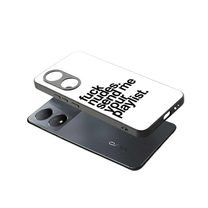 Playlist sleek Vivo-y100 cover with tempered glass back and TPU edges