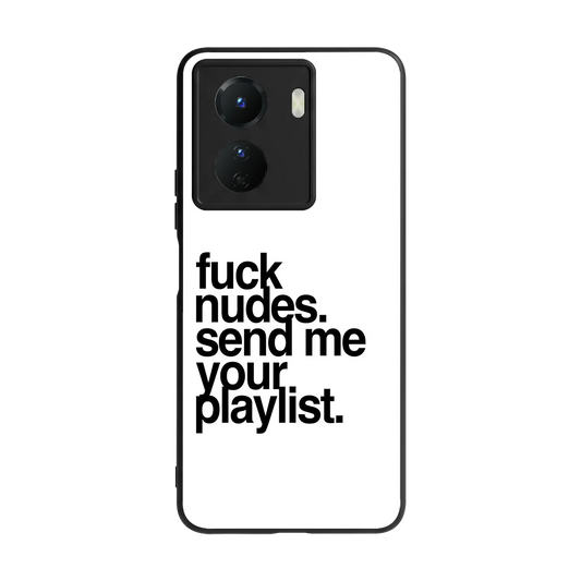 Playlist back phone cover | glass case for vivo y16