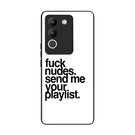Playlist back phone cover | glass case for vivo y200 5g