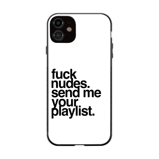 Playlist back phone cover | glass case for iphone 12